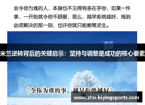 米兰逆转背后的关键启示：坚持与调整是成功的核心要素